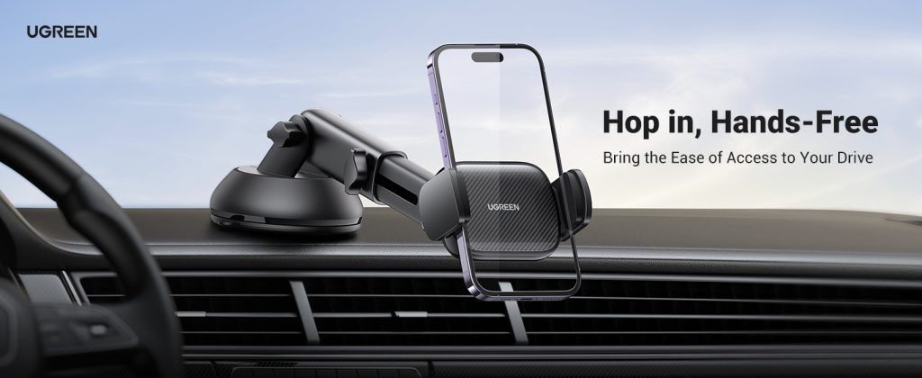 UGREEN Dashboard & Windshield Smartphone Holder in car